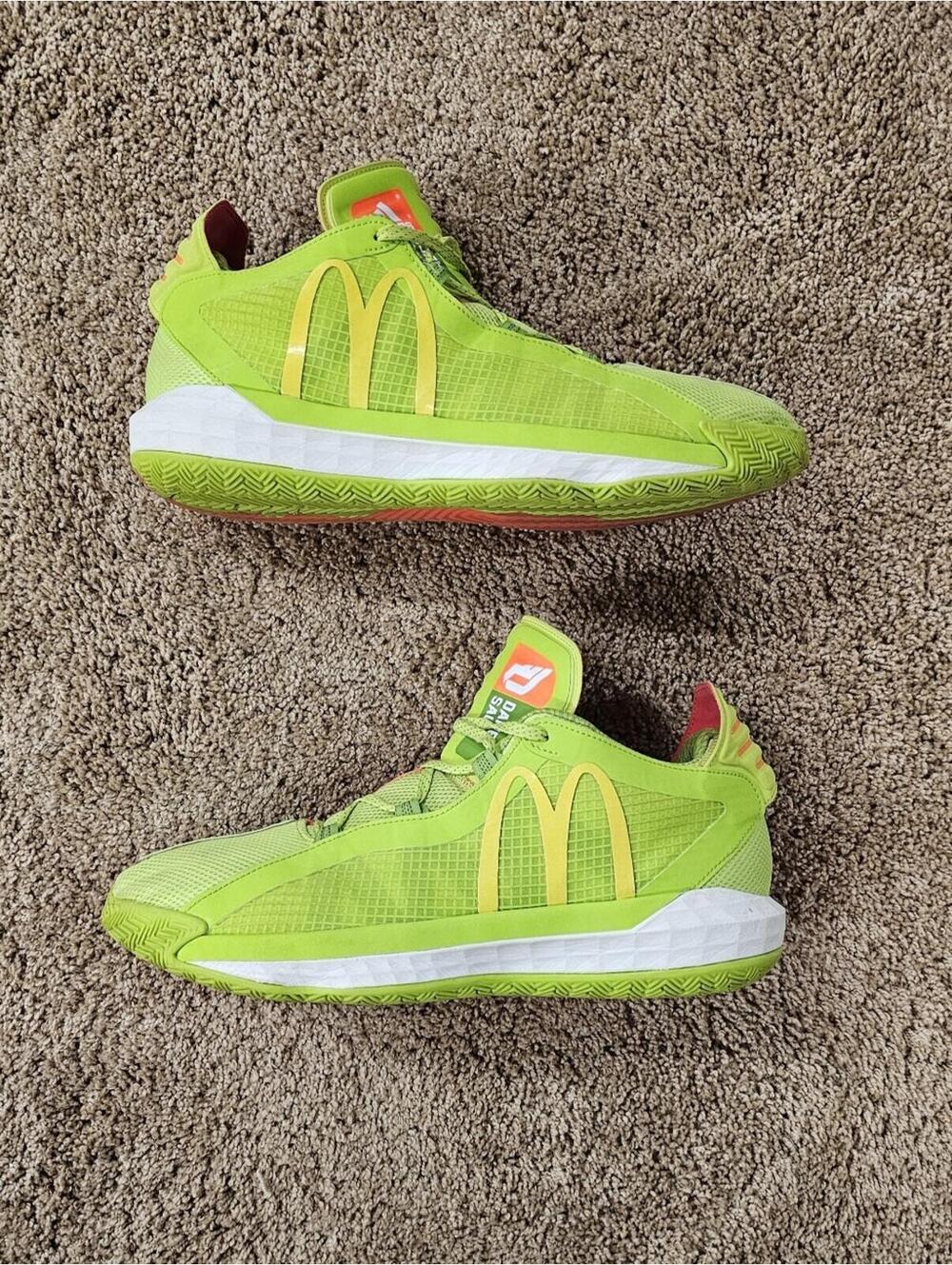 Adidas x McDonald's Dame 6 Deadstock Authentic sz 13 US
